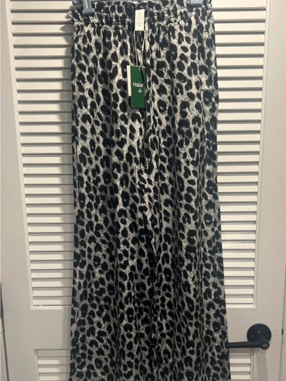 NWT Halara Leopard Print High Waisted Wide Leg Drawstring Casual Pants XS - Picture 9 of 9